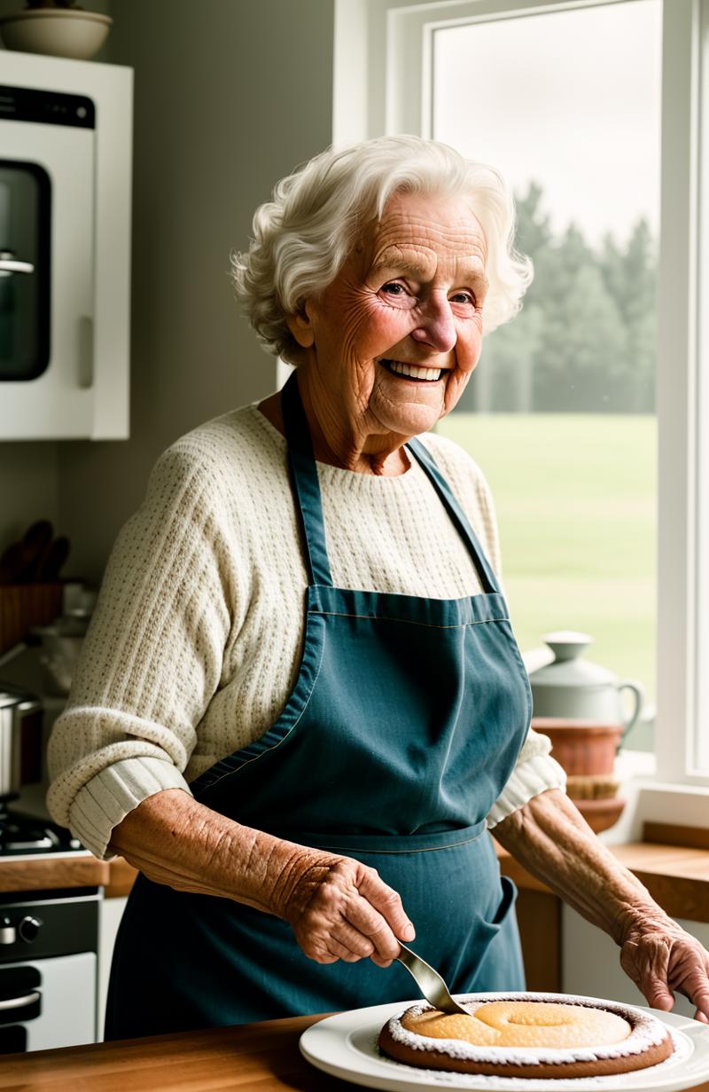 20221221114270-3481127255-WholesomeGrannies, award winning portrait photo of a woman, smiling, baking a cake in her farmhouse kitchen, Key light, backligh.png